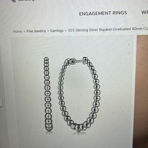 Gabriel and Company “caviar” sterling silver earrings